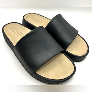 Corkys Women's Popsicle Slide Sandals - Black/Tan, Size:9‎